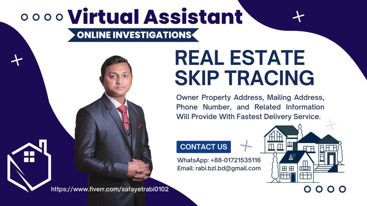 I Will Provide Skip Tracing Service for Real Estate Business