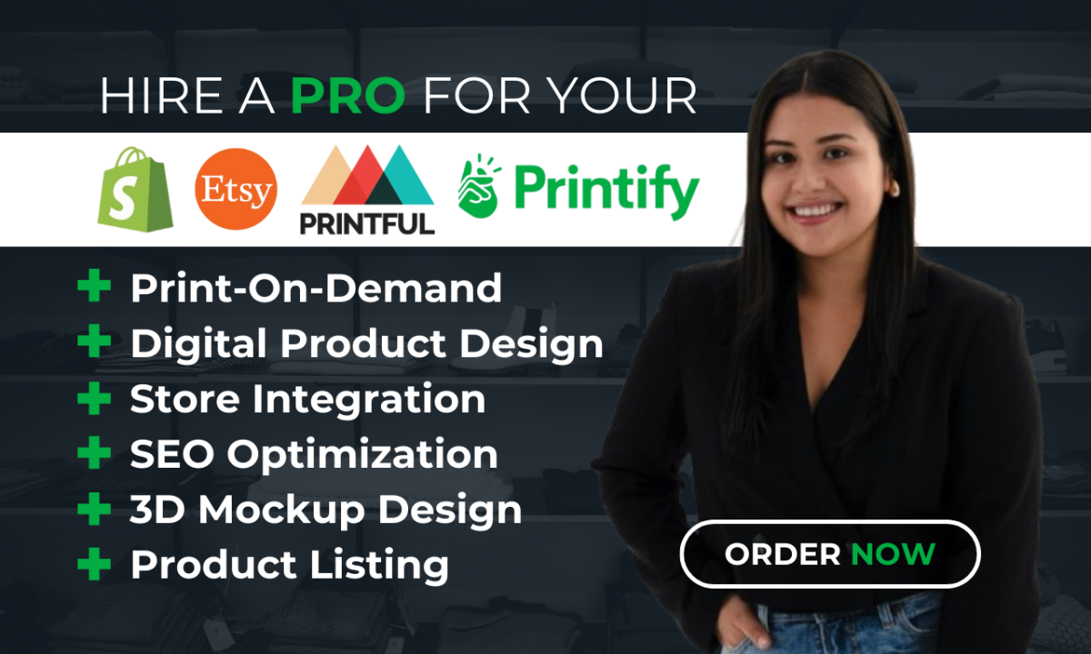 Design Your Custom Print on Demand Shopify and Etsy Store with SEO Optimization