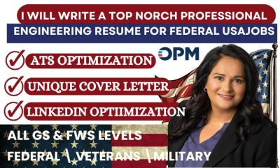 I Will Craft Federal Resumes for USA Jobs and Engineering/Tech ATS Resumes in Just 24 Hours