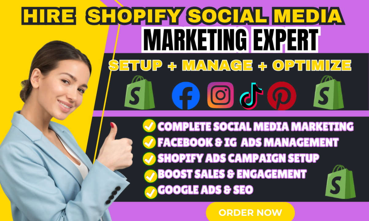 Expert Social Media Manager for Facebook, Instagram, Shopify Ads & Marketing