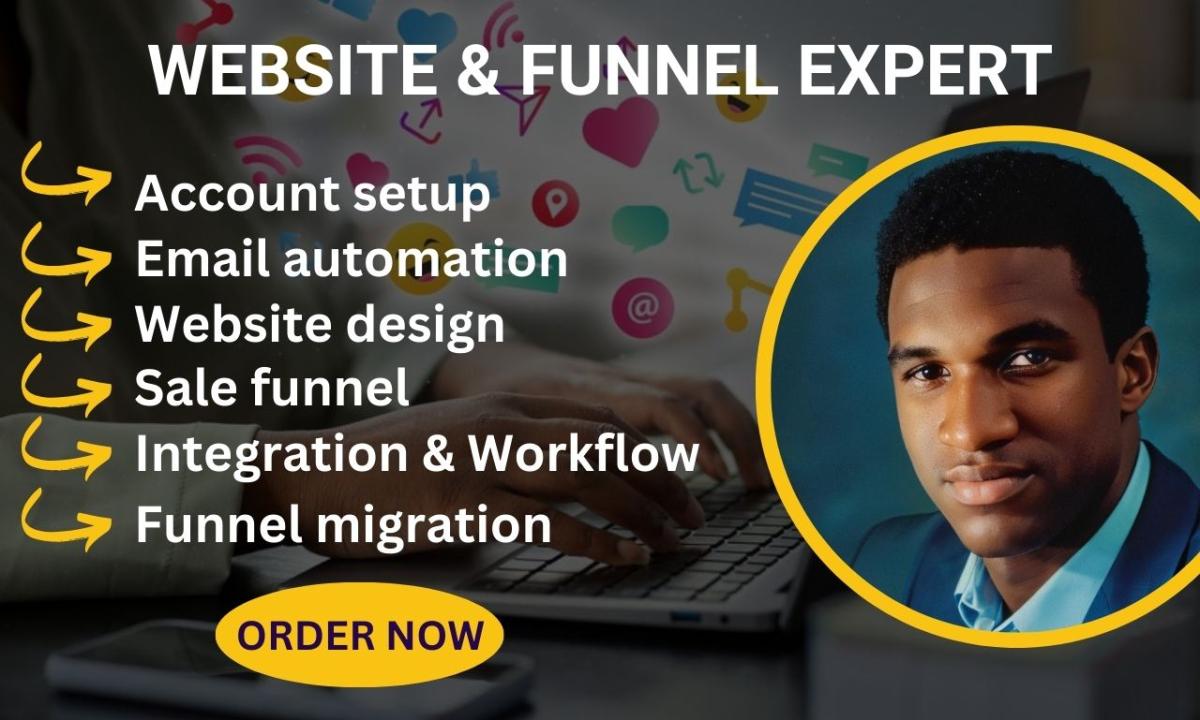 I Will Design a Systeme.io Website Funnelish Landing Page – Expert Sales Clone Funnel