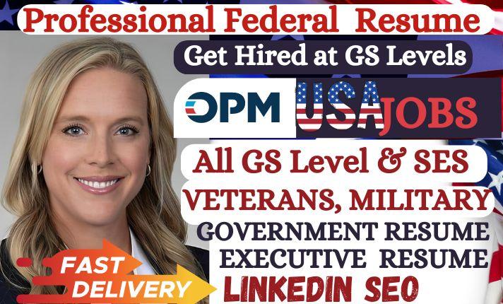 I Will Write a Federal Resume for USAJobs, ATS Resume, Executive Resume, and Tech Resume