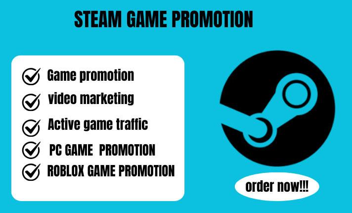 I Will Organically Promote Your Steam Game, Roblox Game, or Online PC Game