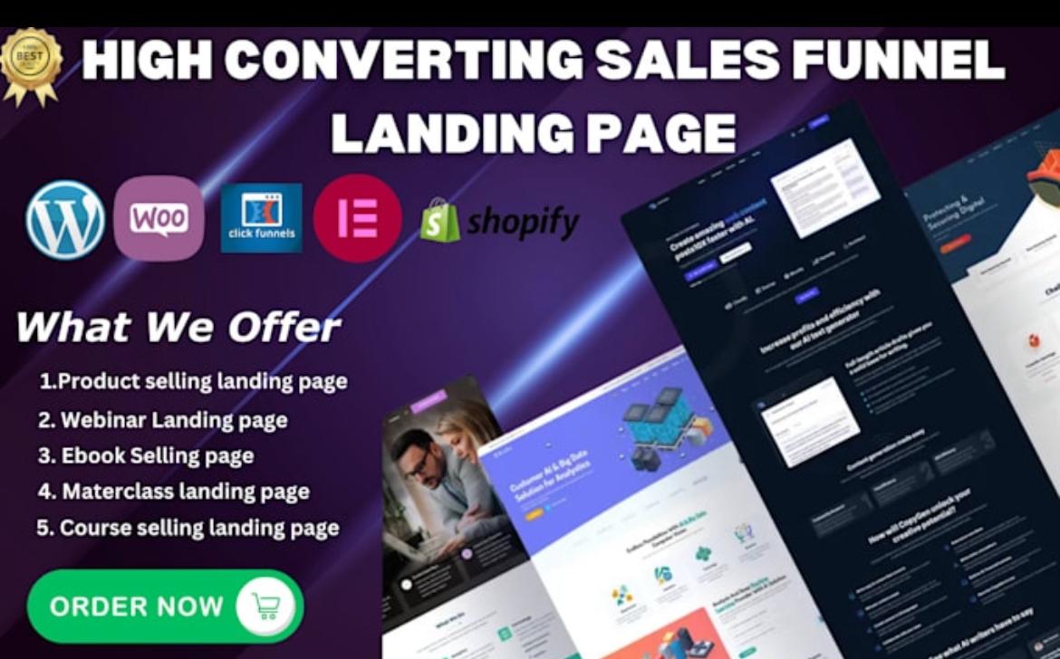 High Convert Sales Funnel Landing Page