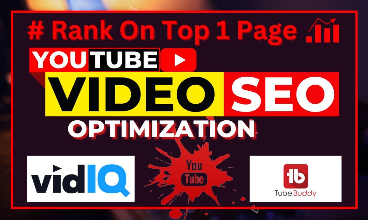 I Will Provide Top Rank YouTube Video SEO with VidIQ and TubeBuddy