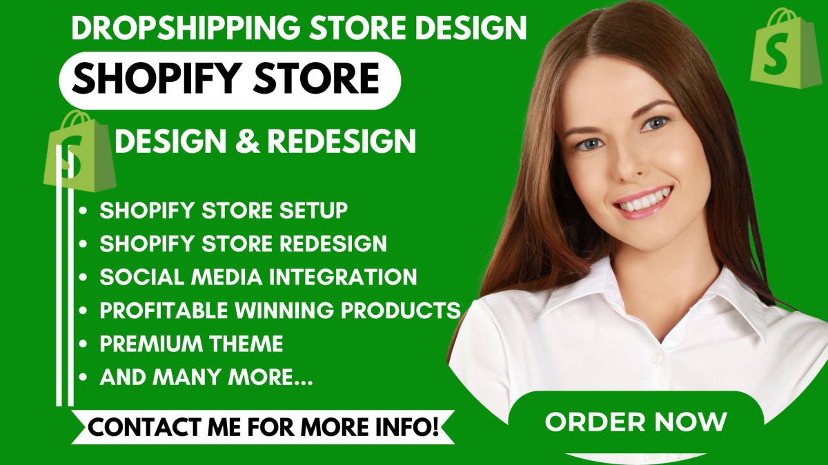 I Will Design and Redesign Your Shopify Store, Shopify Dropshipping Store, and Shopify Website