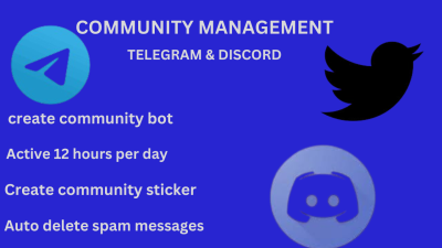 I Will Be Your Telegram, Discord, Twitter Moderator, Crypto, NFT, Token, or Community Manager