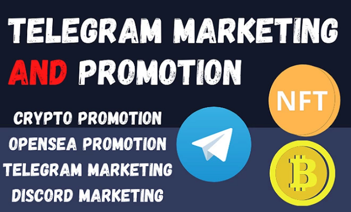 I will do crypto telegram promotion, telegram marketing, nft discord, affiliate website