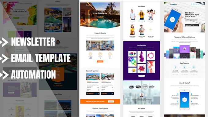 Professional Design for MailerLite Newsletter, Omnisend Email Template, and Automation in ActiveCampaign