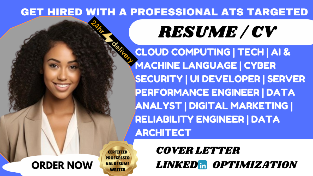 I Will Write a Cloud Computing, Project Management, AI, and Machine Learning Resume