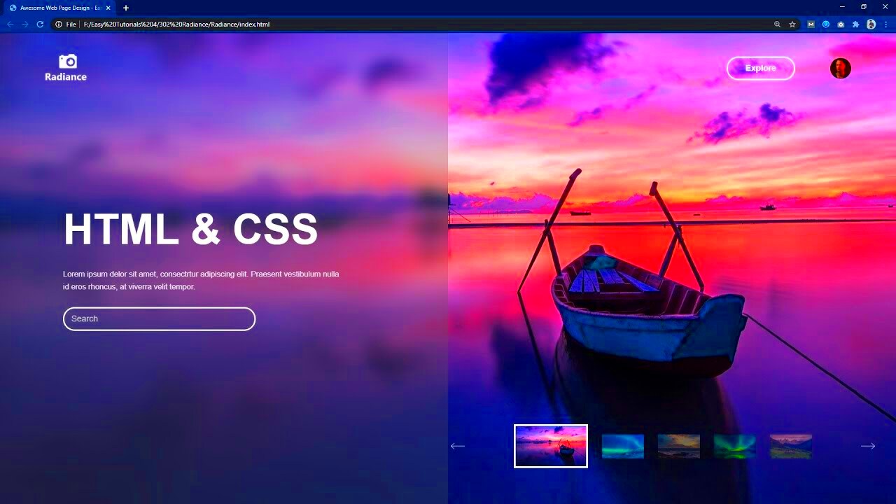 How to Make a Website with Dynamic Images using HTML CSS and JavaScript