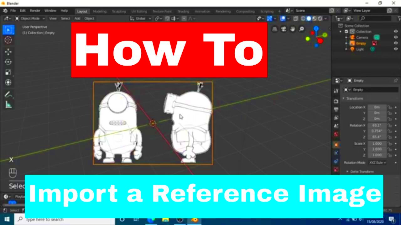 How to Import a Reference Image into Blender 28  YouTube