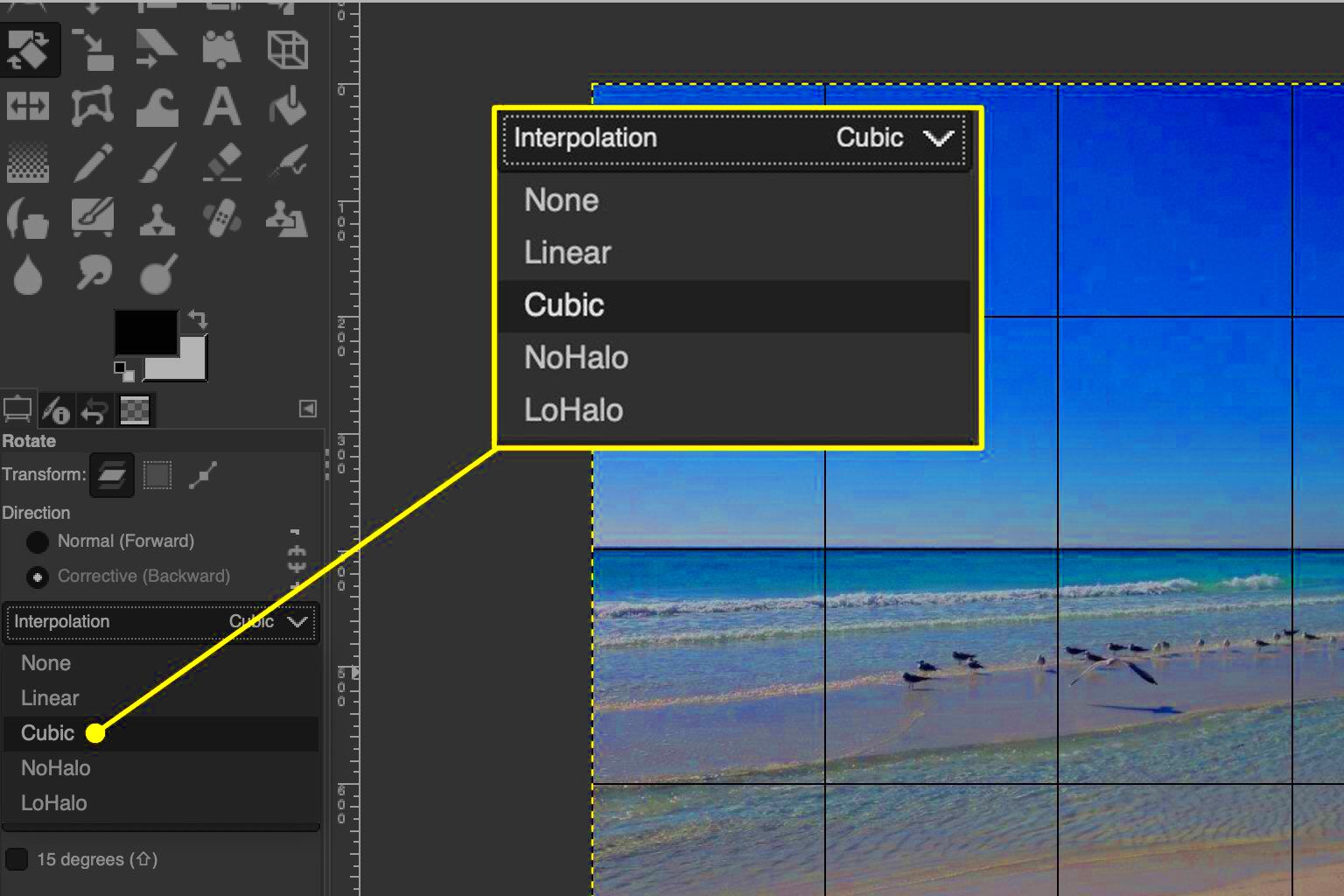 Rotate Images in GIMP With the Rotate Tool and Options