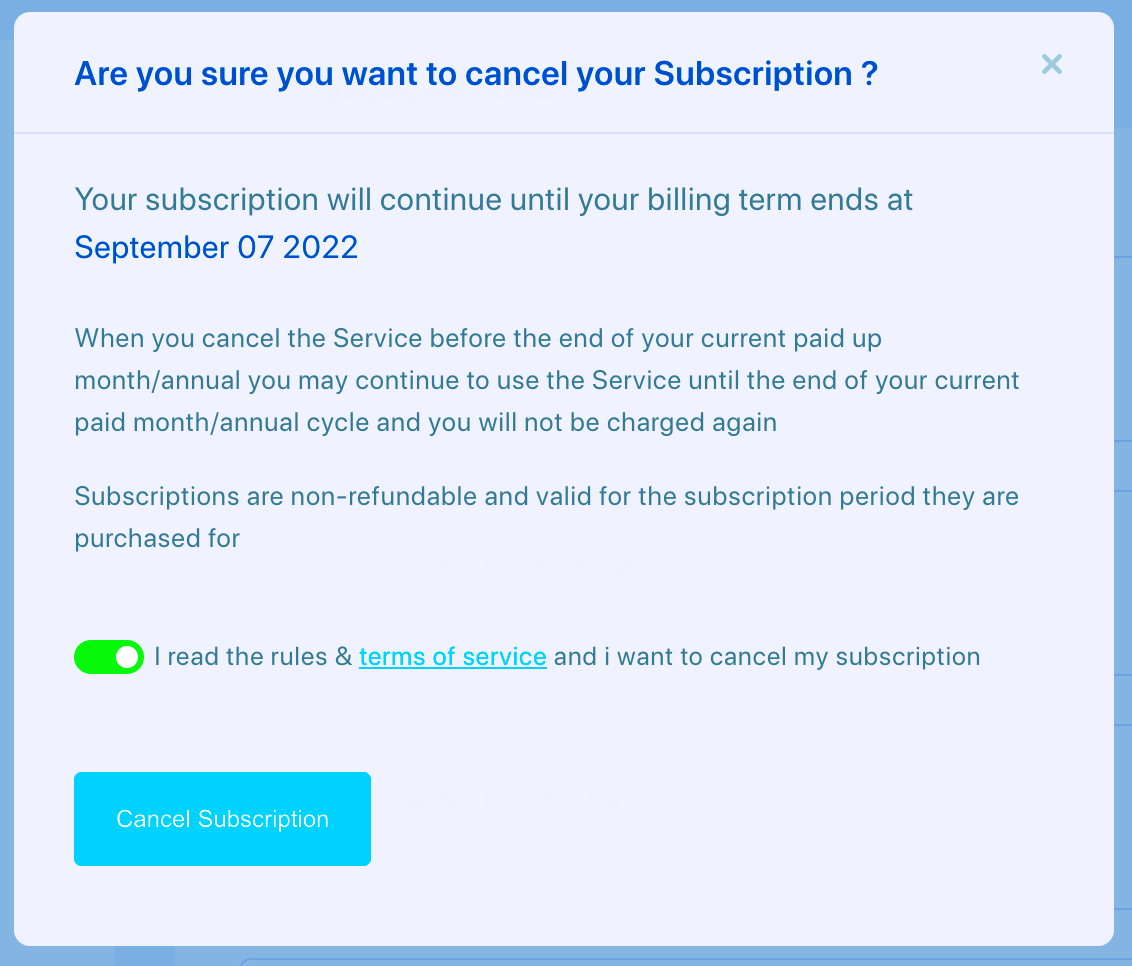 How to Cancel Your Subscription