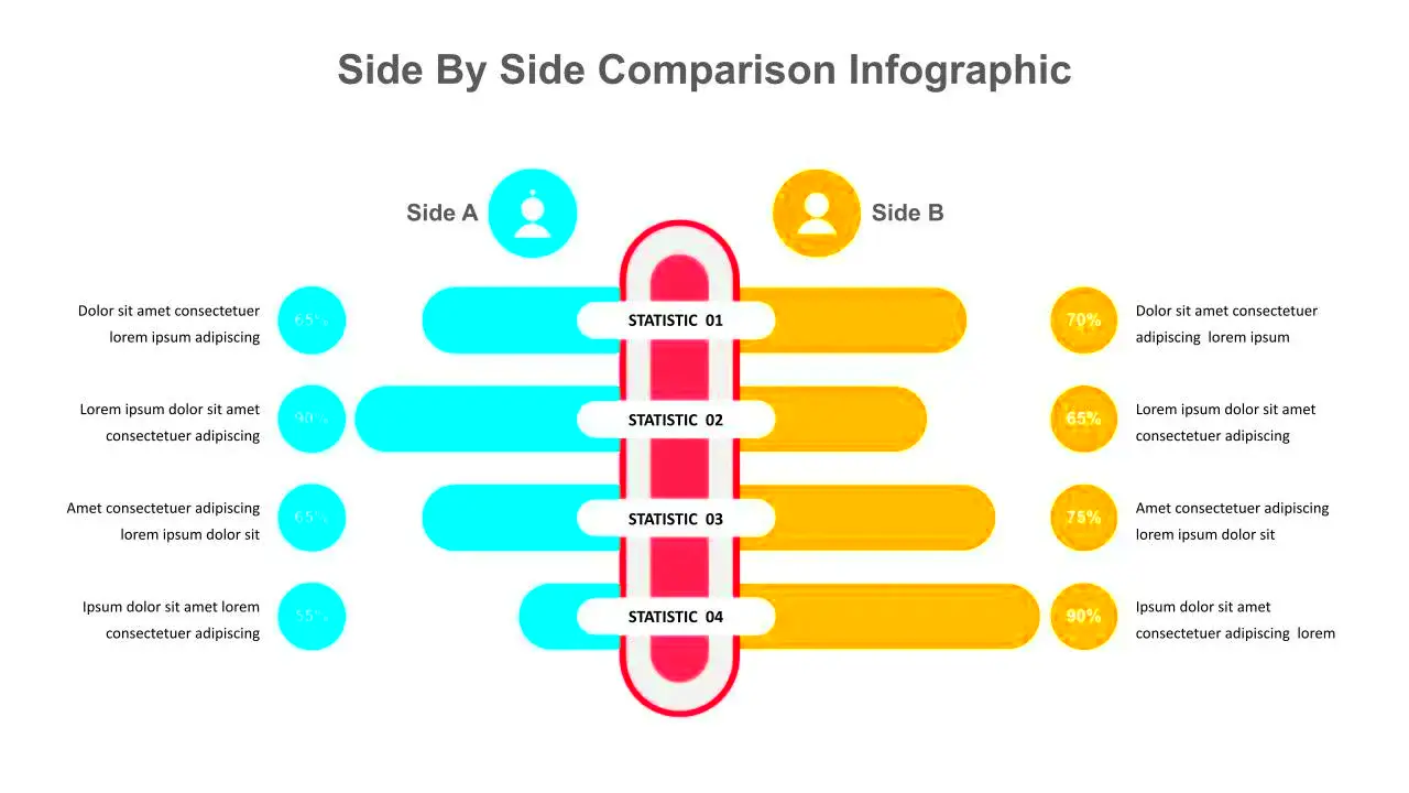 Side by Side Comparison Infographic s for Google Slides  SlideKit