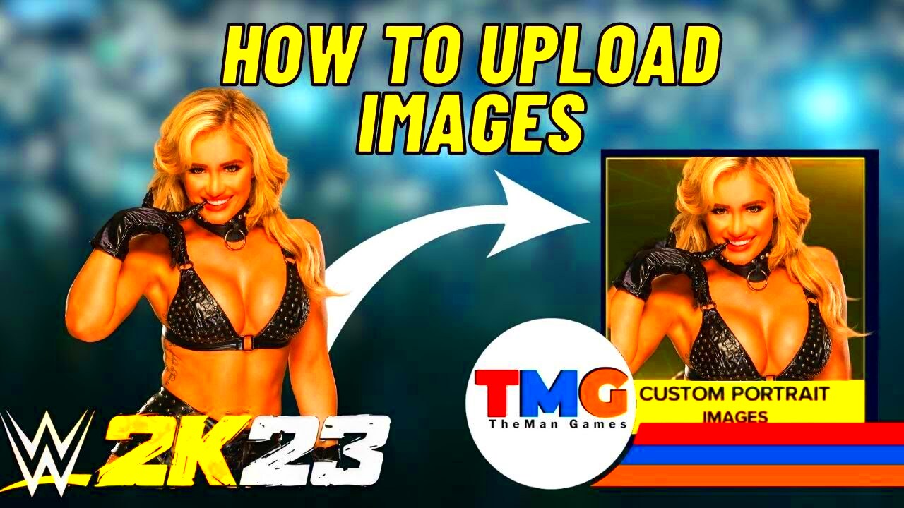 WWE 2K23  How To Upload Custom Images and Set Up Custom Portrait 