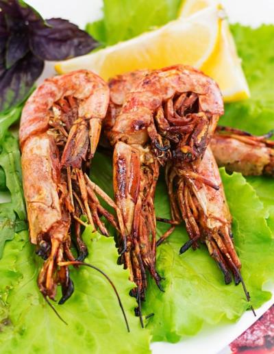 Grilled Tiger Shrimps in Ginger-Garlic Marinade – Free Download