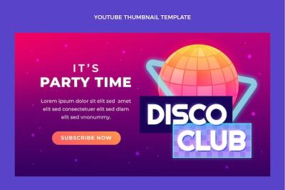 Retro Vaporwave Disco Party YouTube Thumbnail – Free Download