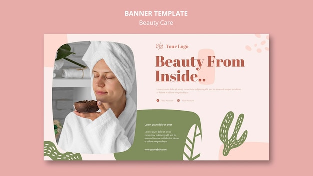 Beauty Care Ad Banner Template – Free Download