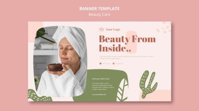 Beauty Care Ad Banner Template – Free Download