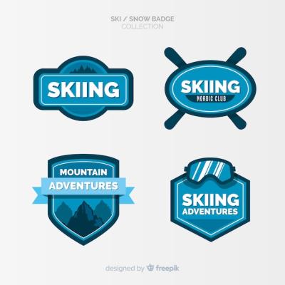 Ski and Snow Badges Collection – Free Download