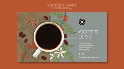 Youtube Cover Template for Coffee Label – Free Download