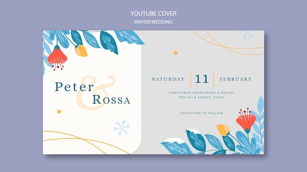 Flat Design Wedding Template – Free Download