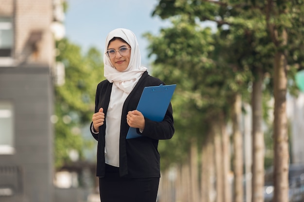 Portrait of a Successful Muslim Businesswoman – Free Stock Photo Download