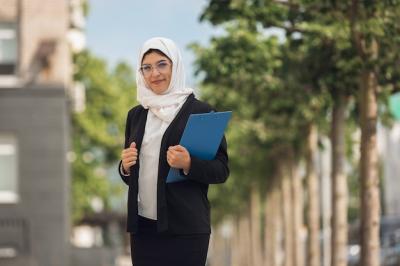 Portrait of a Successful Muslim Businesswoman – Free Stock Photo Download