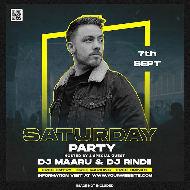 Club DJ Party Flyer Social Media Post – Free Download