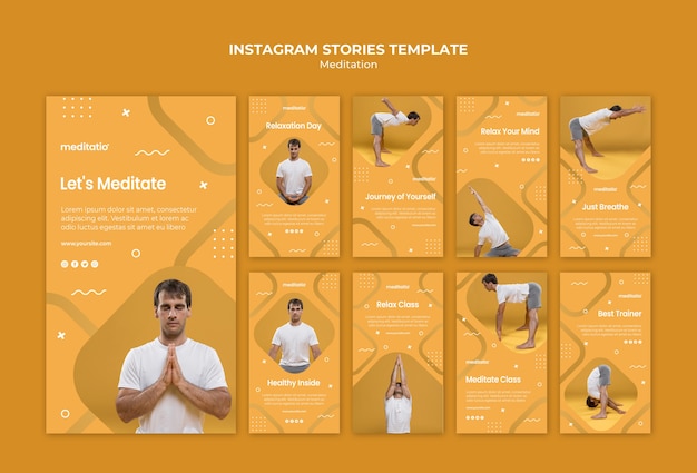 Meditation Concept Instagram Stories – Free Download