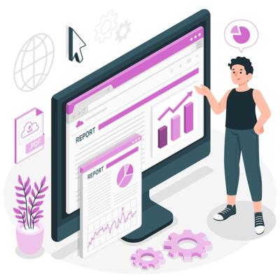 Online Report Concept Illustration – Free Download