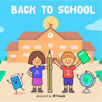 Hand Drawn Back to School Background – Free Download