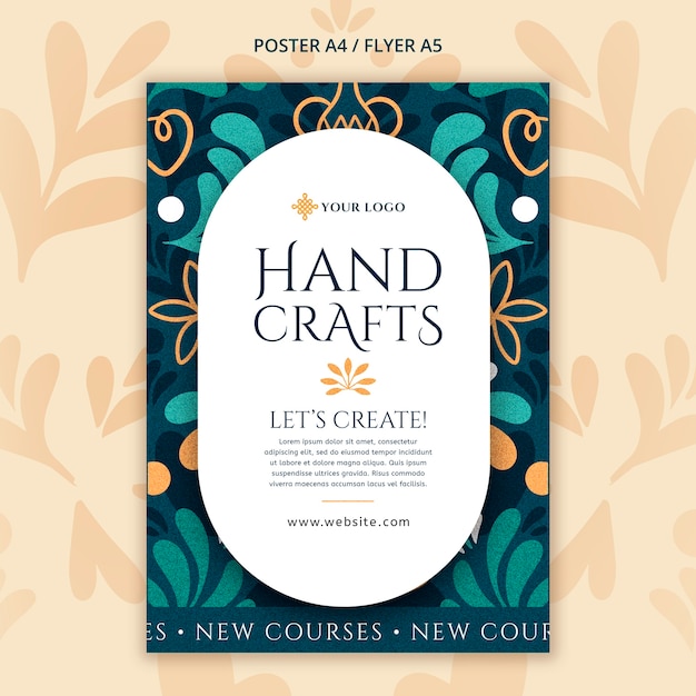 Arts and Handcraft Template Design – Free to Download