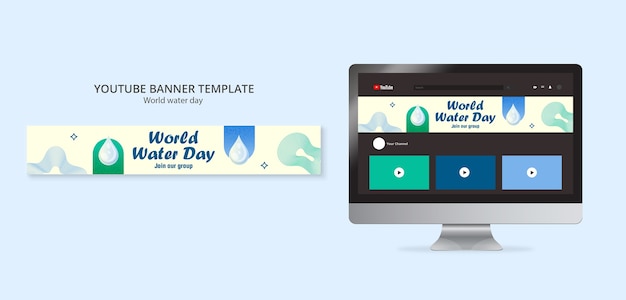 World Water Day YouTube Banner Template – Free Download