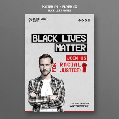 Black Lives Matter Poster Template – Free to Download