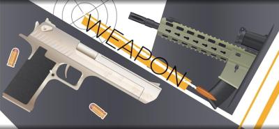 Realistic Gun Images Collage for Weapon War Composition – Download Free Stock Photo