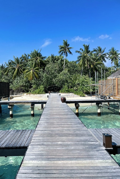 A Wooden Jetty at a Luxury Resort in Maldives – Free Stock Photo for Download