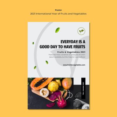 International Year of Fruits and Vegetables Flyer Template – Free Download