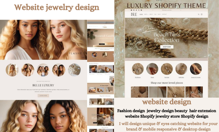 I Will Design a Shopify Jewelry Store Website | Shopify Website Design for Jewelry