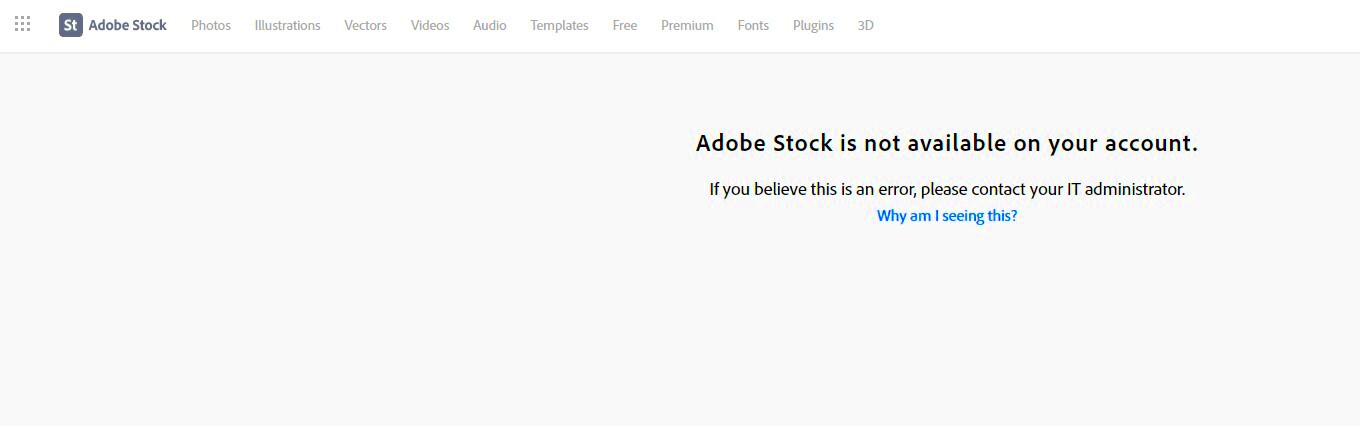 Solved Adobe Stock is not available on your account Sch  Adobe 