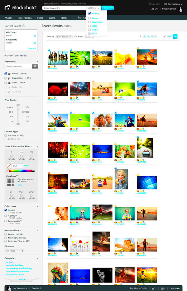 iStockphotocom Redesign on Behance