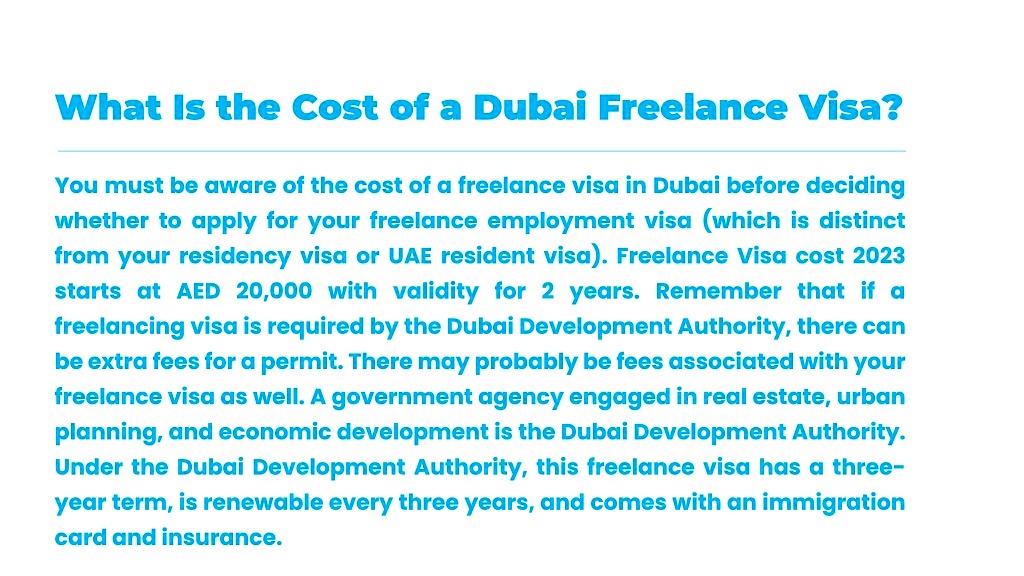 PPT  Freelance Visa Dubai Cost PowerPoint Presentation free download 