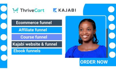 I Will Build Expert ThriveCart Sales Funnel Website Design & Kajabi Sales Funnel