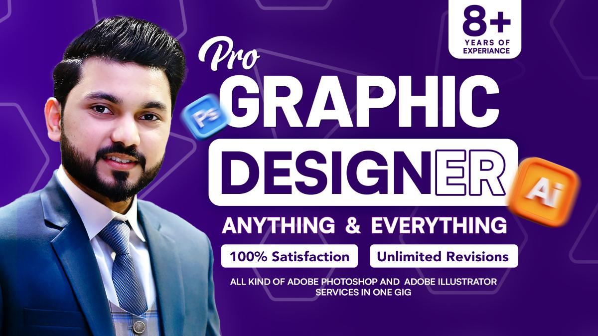 I Will Do Graphic Design in Adobe Illustrator and Adobe Photoshop Editing and Retouching