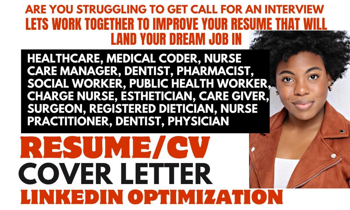 I Will Write Healthcare, Pharmacist, Surgeon, Clinical Nurse, Social Worker & Biotech Resume