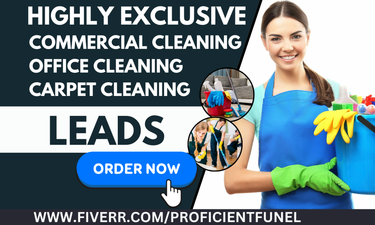 Generate Office Cleaning, Commercial Cleaning, Carpet Cleaning & Home Cleaning Leads