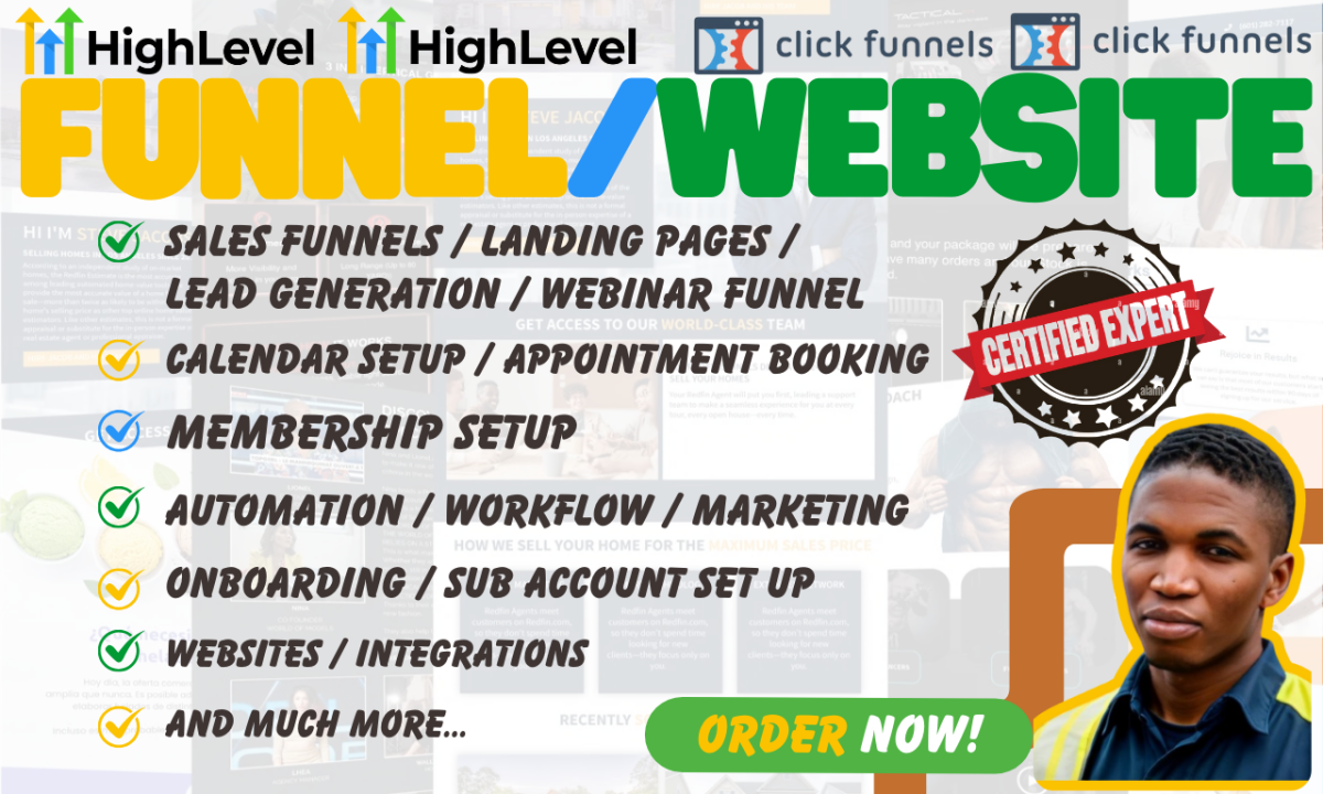 I Will Design a High-Converting ClickFunnels Sales Funnel Landing Page as a Go High Level Clone Website