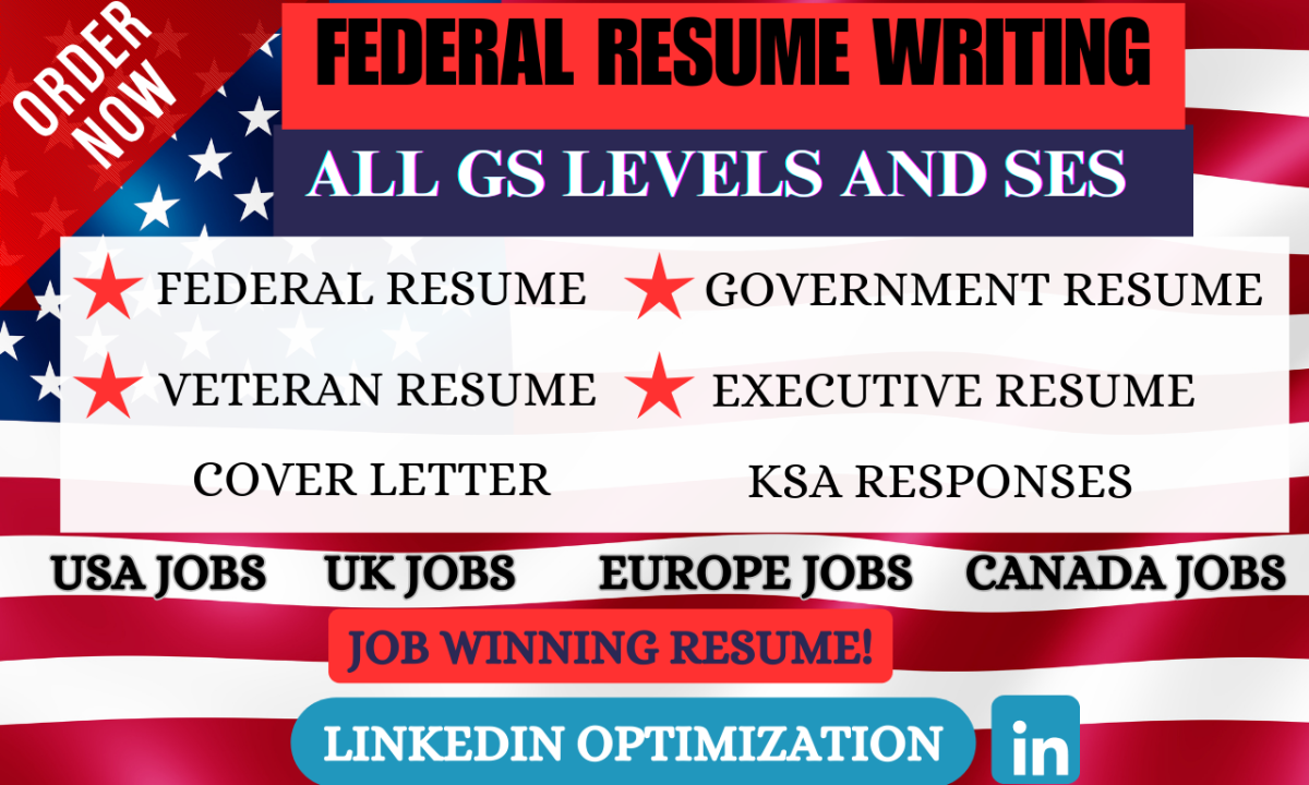 I Will Provide Federal Resume Writing KSA for USAJOBS Executive Director MTQs PTQs ECQs