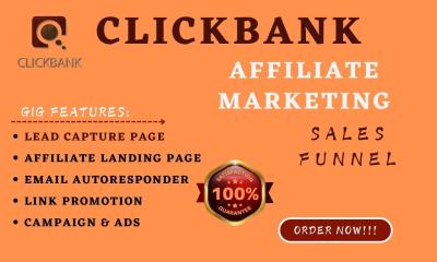 I Will Create a ClickBank Affiliate Marketing Funnel Using Systeme.io for Enhanced Affiliate Sales